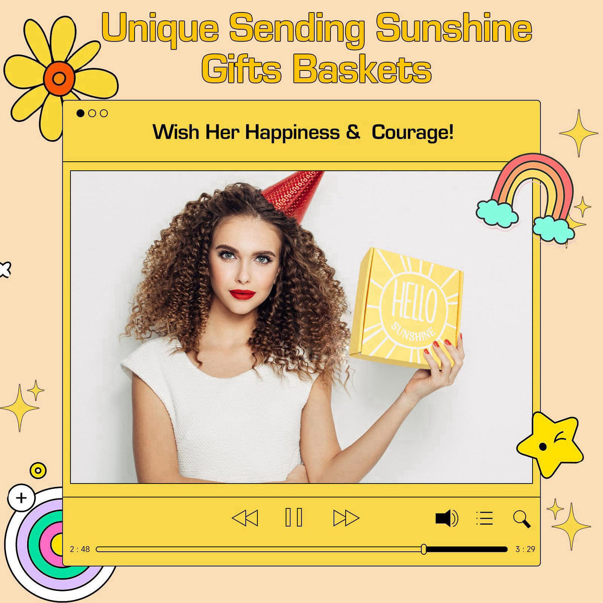 Suhctuptx Gift Baskets for Women, 10pcs Unique Birthday Gifts for Women, Best Friend Birthday Christmas Gift, Get Well S