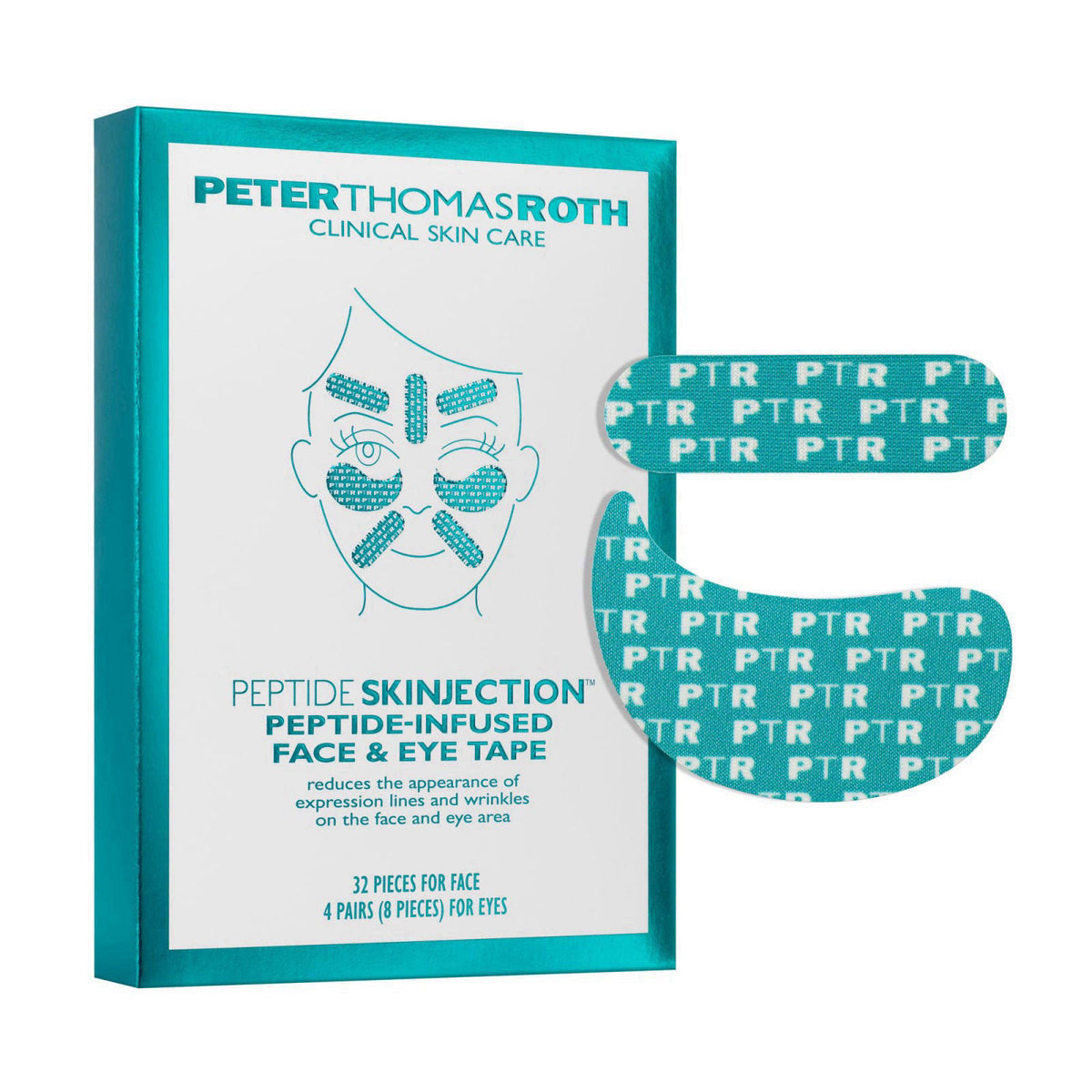 Peter Thomas Roth | Peptide Skinjection™ ​Peptide-Infused Face & Eye Tape | Face Tape For Wrinkles and Aging Skin | Pept
