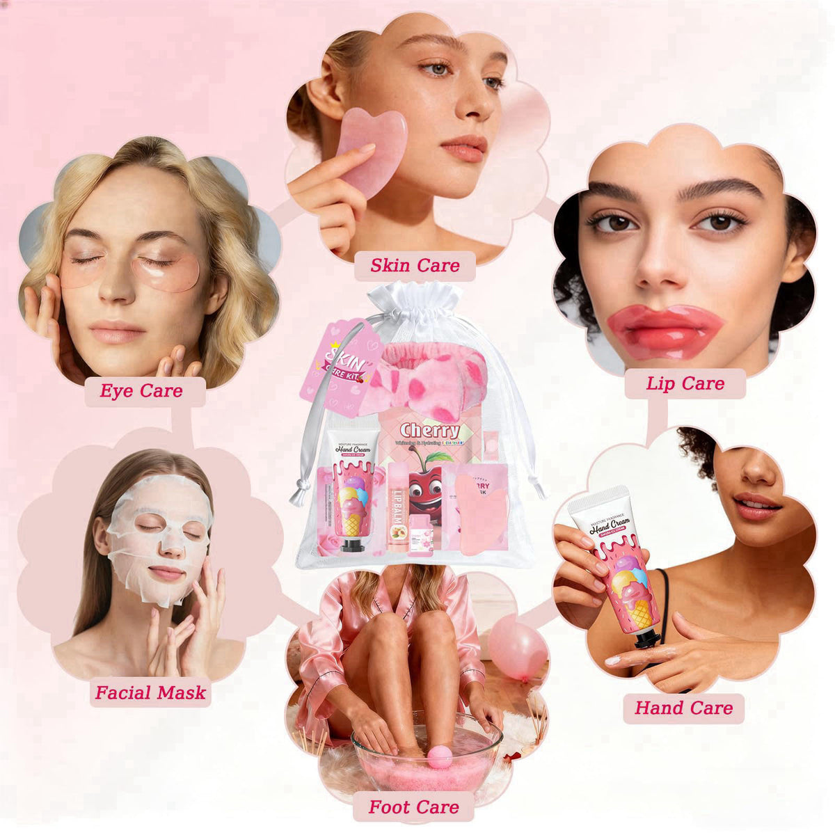 Tudona 72 PCS Spa Party Supplies for Girls,Spa Party Favors Include Face Masks Skincare, Lip Balm, Under Eye Patches, Fo