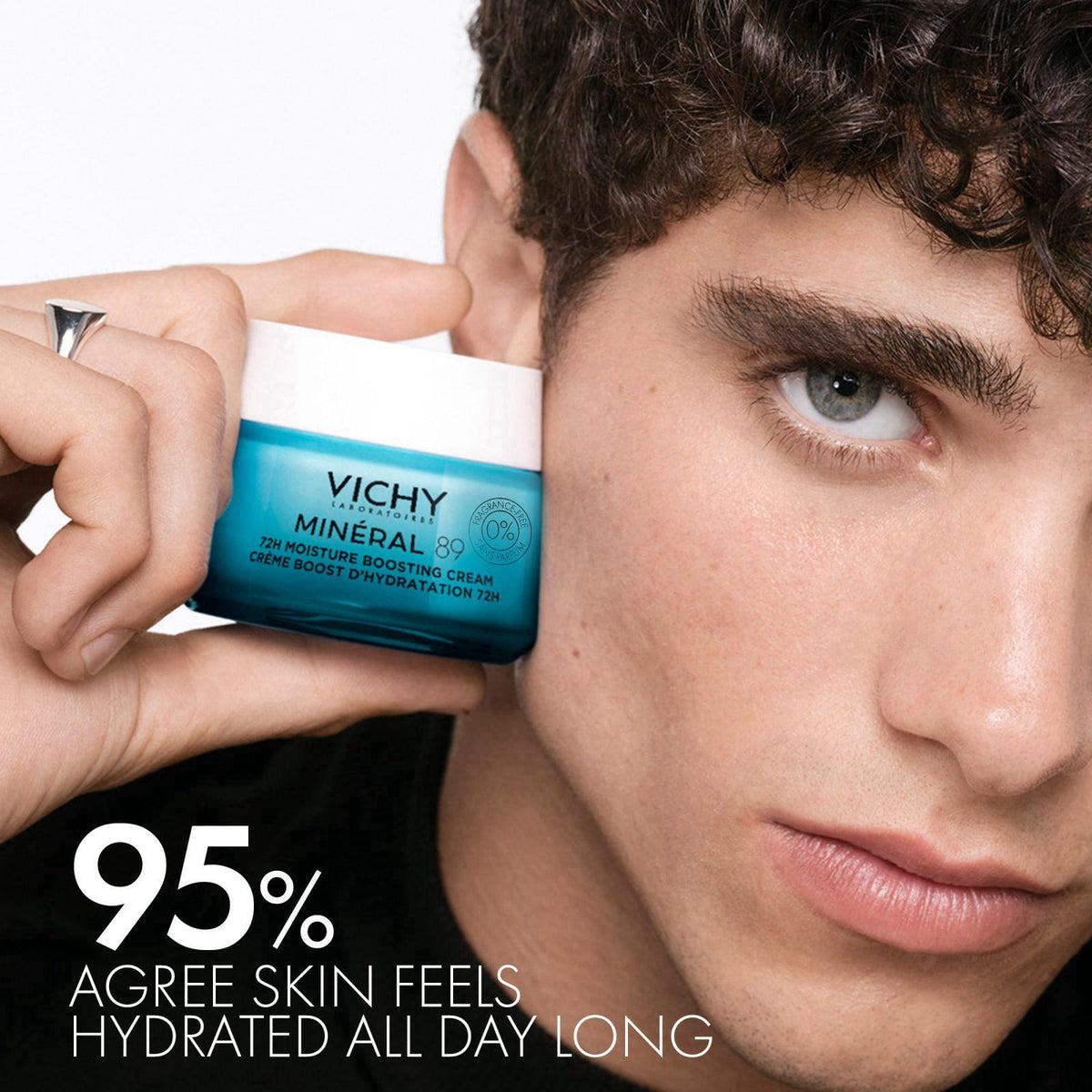 VICHY Mineral 89 Lightweight Face Cream Hydrating Face Moisturizer 1.35oz – packaging and label