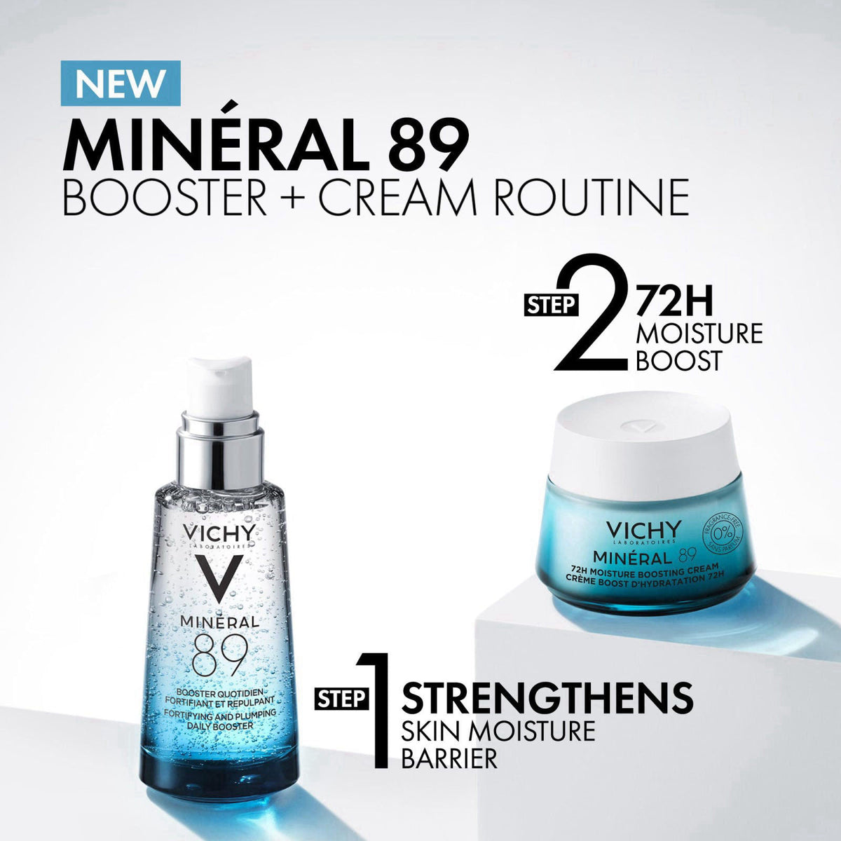 VICHY Mineral 89 Lightweight Face Cream Hydrating Face Moisturizer 1.35oz – Face Moisturizers on display
