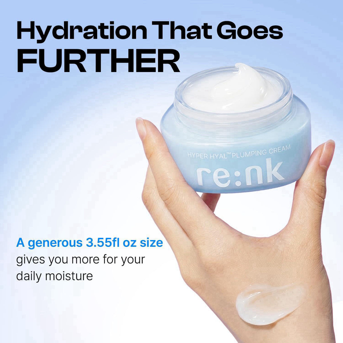 Re: NK re:nk Hyper Hyal Plumping Cream for Glass Skin – Soothing Daily Face Gel-Cream with Hyaluronic Acid with Cooling 