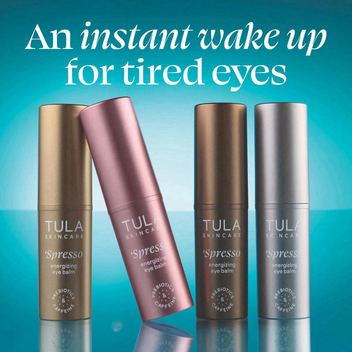 TULA 'Spresso Energizing Eye Balm Stick, 0.35 oz – packaging and label