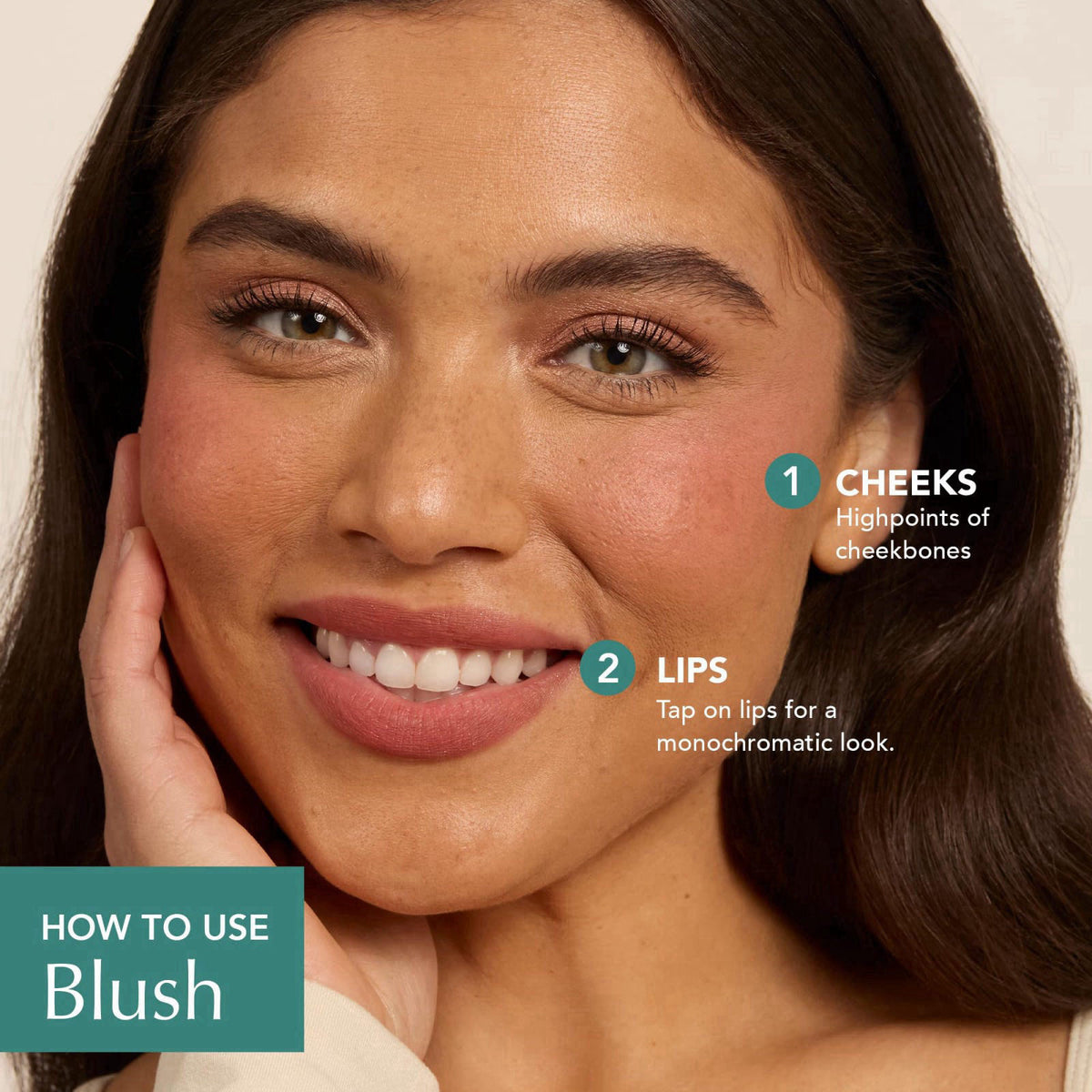 Thrive Causemetics Cream Blush Triple Threat Color Stick, Dusty Rose Matte – full view