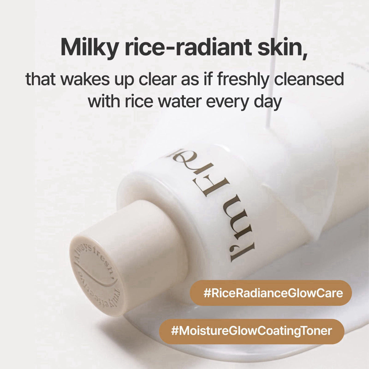 I'm From Rice Toner, Korea Glow Milky Rice Toner, niacinamide, Glass&Dewy, Hydration, Calming, All Skin Types, Korean Sk