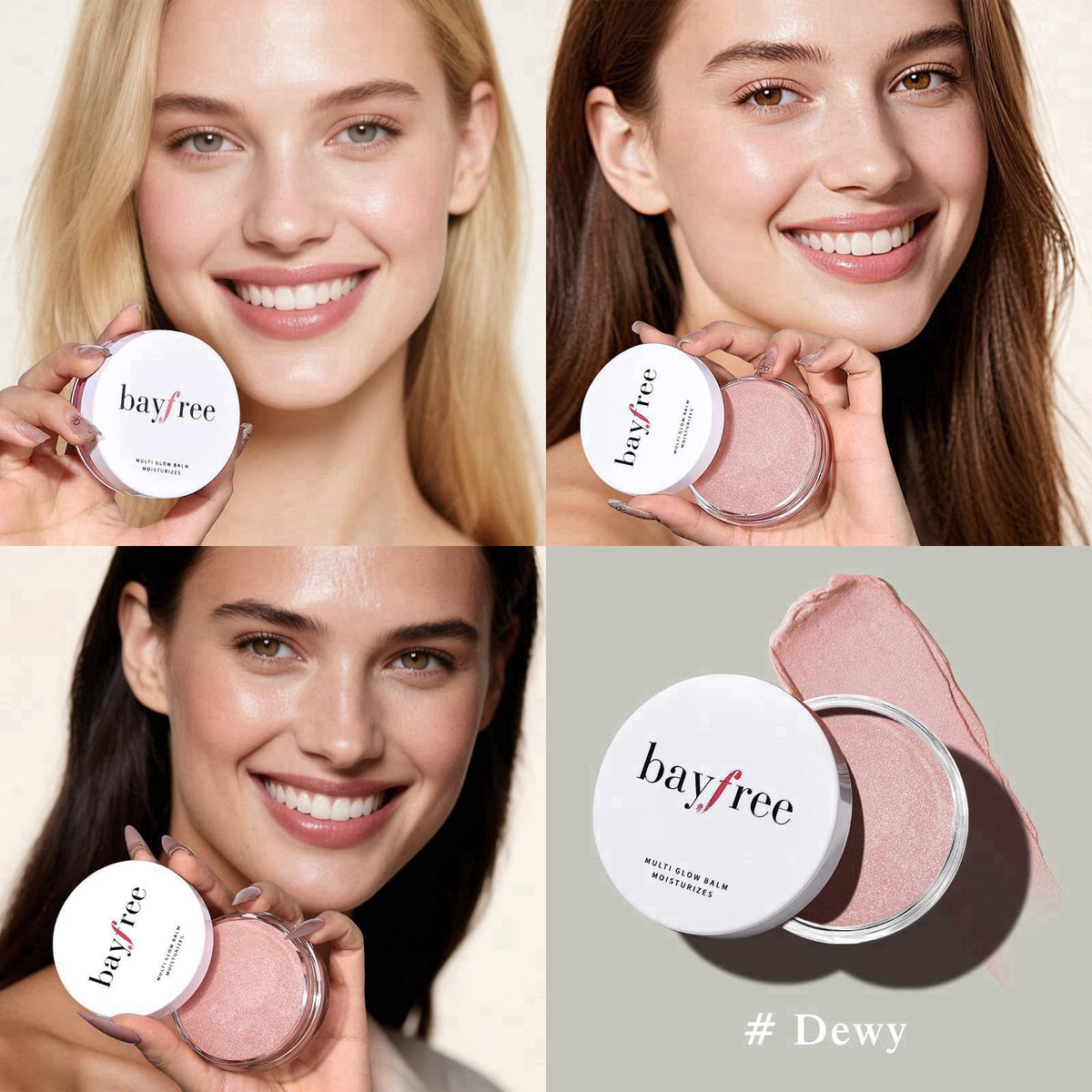 bayfree Multi Glow Balm & Original Kit Gifts Set, Cream Blush for Cheeks, Korean Makeup Set for Women & Beginners, Vegan