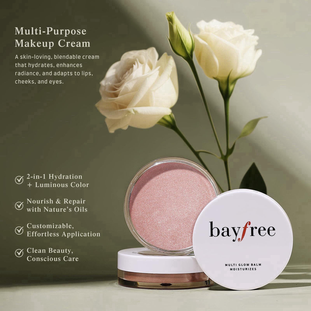 bayfree Multi Glow Balm & Original Kit Gifts Set, Cream Blush for Cheeks, Korean Makeup Set for Women & Beginners, Vegan