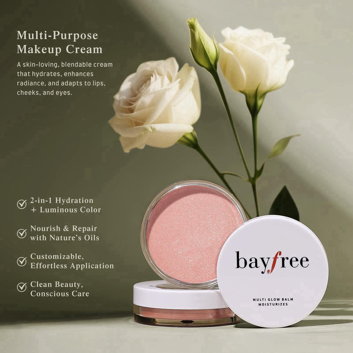bayfree Multi Glow Balm & Original Kit Gifts Set, Cream Blush for Cheeks, Korean Makeup Set for Women & Beginners, Vegan