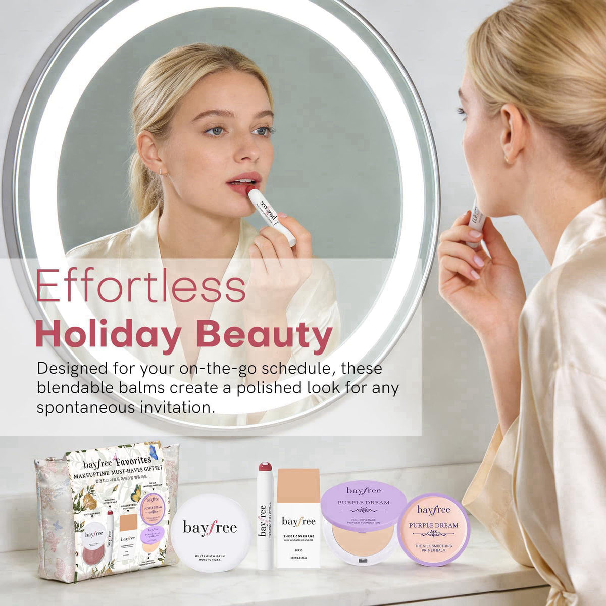 bayfree – Blush on display