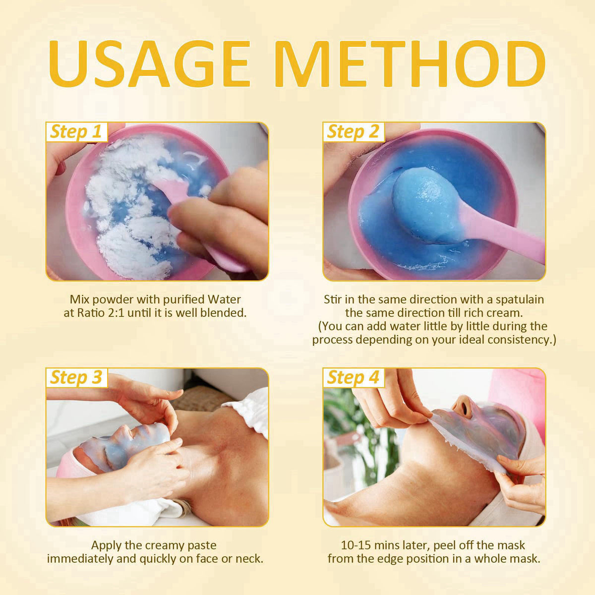 YMEYFAN Jelly Mask for Facials Professional, 24K Gold Peel Off Jelly Face Mask Powder, Deep Hydrating Moisturizing Facia