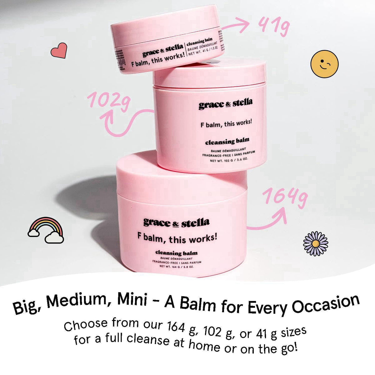 grace & stella – Makeup Cleansing Creams on display