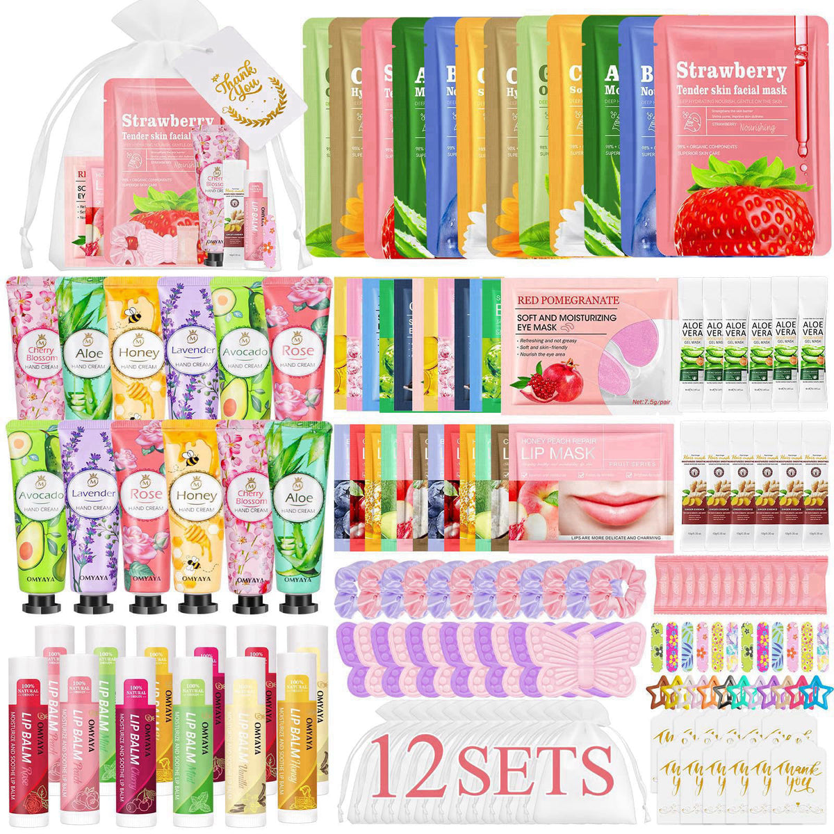 Aottom 156 PCS Bulk Gifts For Women,Spa Party Favors Supplies – product photo (Masks)