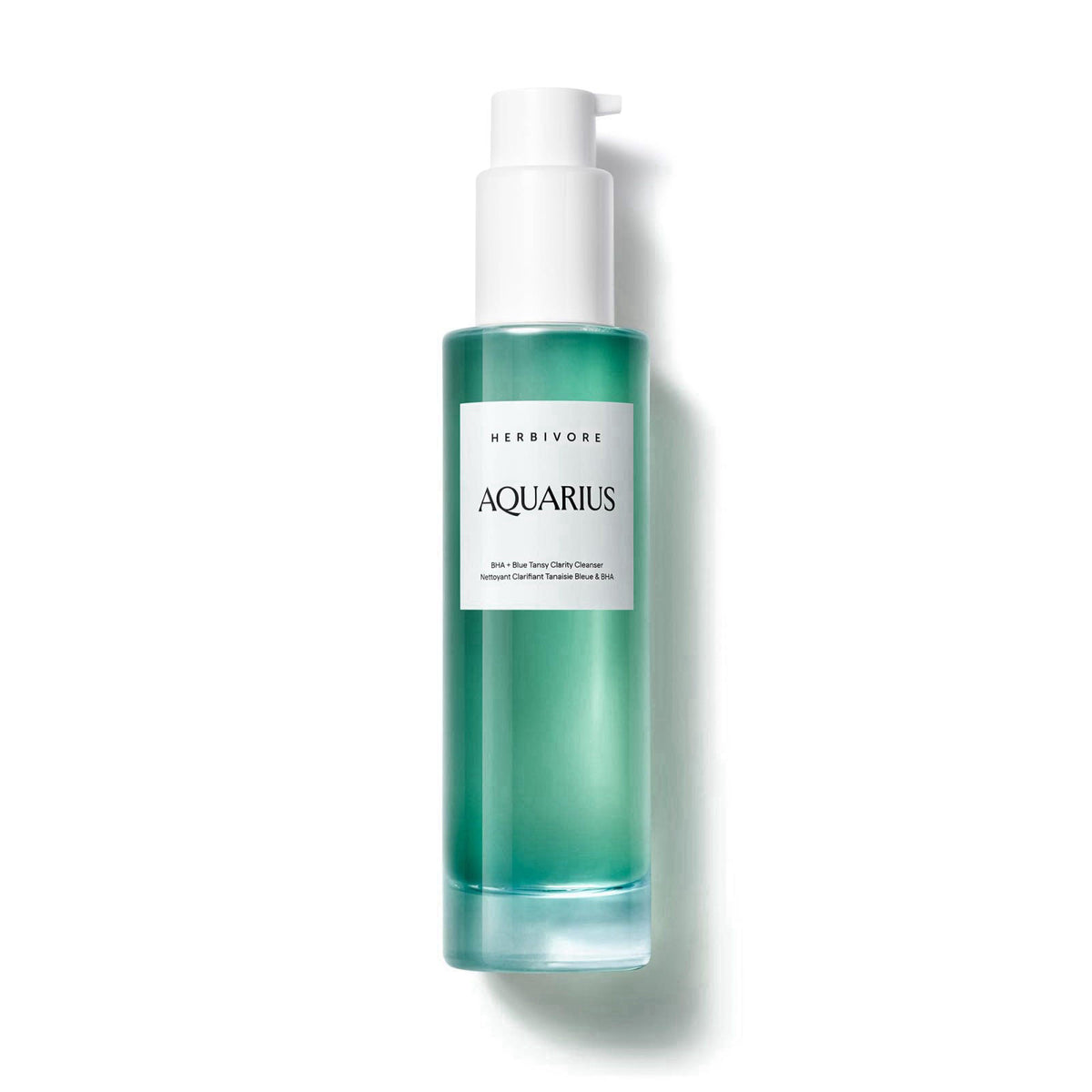 HERBIVORE Aquarius BHA + Blue Tansy Clarity Cleanser – Deep Cleansing, Gentle Exfoliation for Oily-Combination Skin, Pla