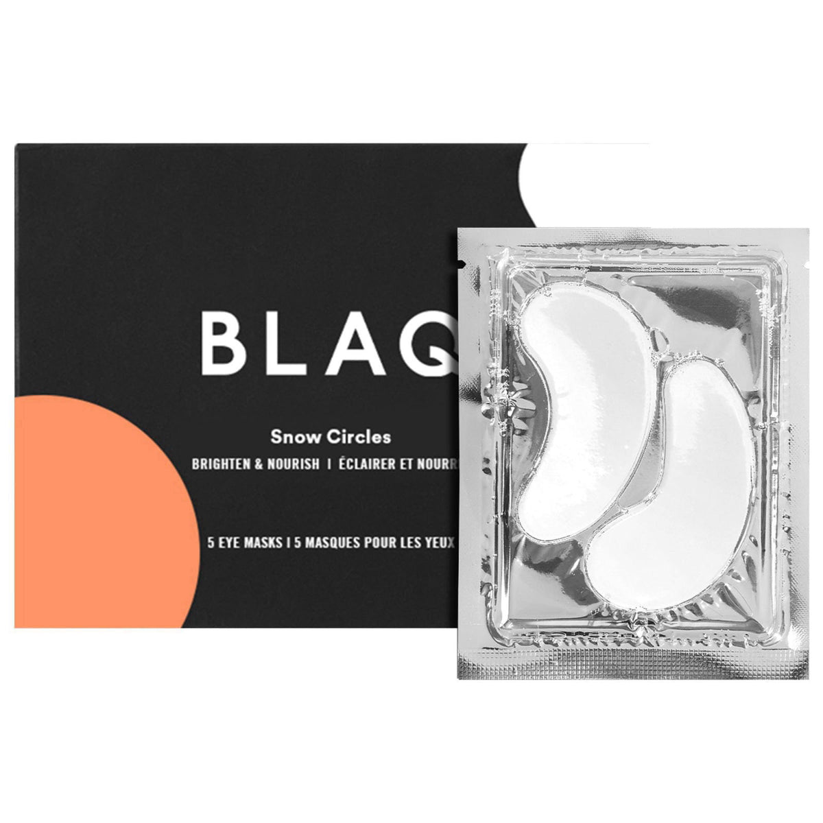BLAQ Premium Under Eye Hydrating Patches for Dry Skin, Dark Circles and Puffiness. Snow Mushroom, Green Tea, Marine Alga
