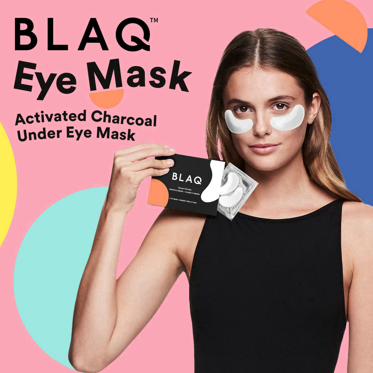 BLAQ Premium Under Eye Hydrating Patches for Dry Skin, Dark Circles and Puffiness. Snow Mushroom, Green Tea, Marine Alga