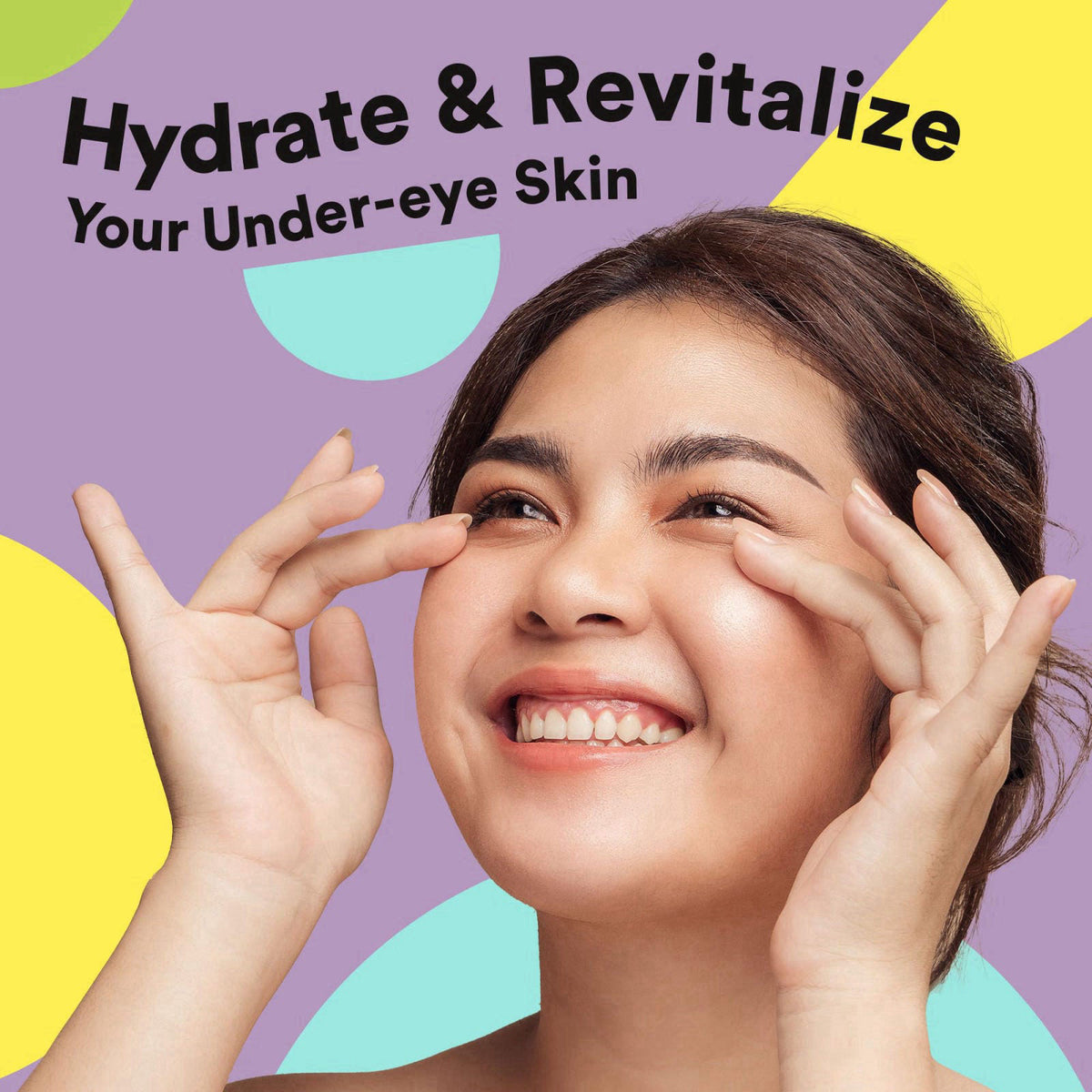 BLAQ Premium Under Eye Hydrating Patches for Dry Skin, Dark Circles and Puffiness. Snow Mushroom, Green Tea, Marine Alga