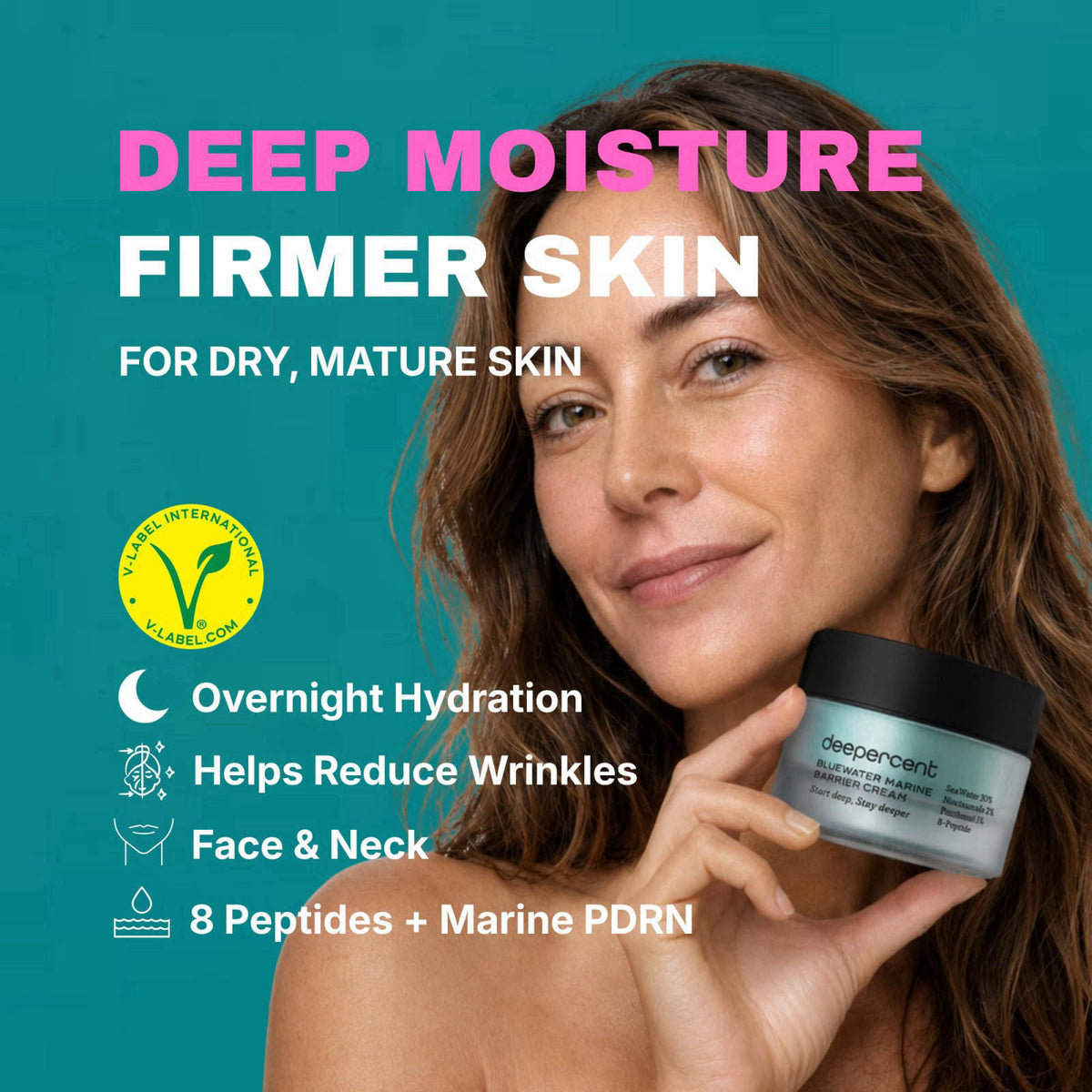 DEEPERCENT Barrier Repair Night Cream for Dry, Blemish-Prone Skin – close-up detail