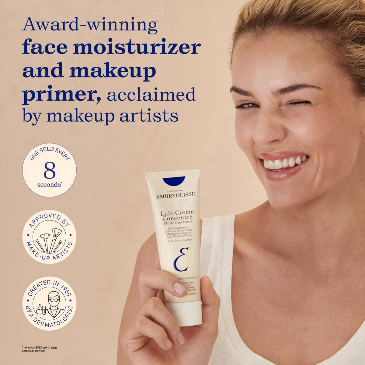 Embryolisse Lait-Crème Concentré Face Moisturizer and Makeup Primer, French Face Cream With Shea Butter & Aloe Vera – cl