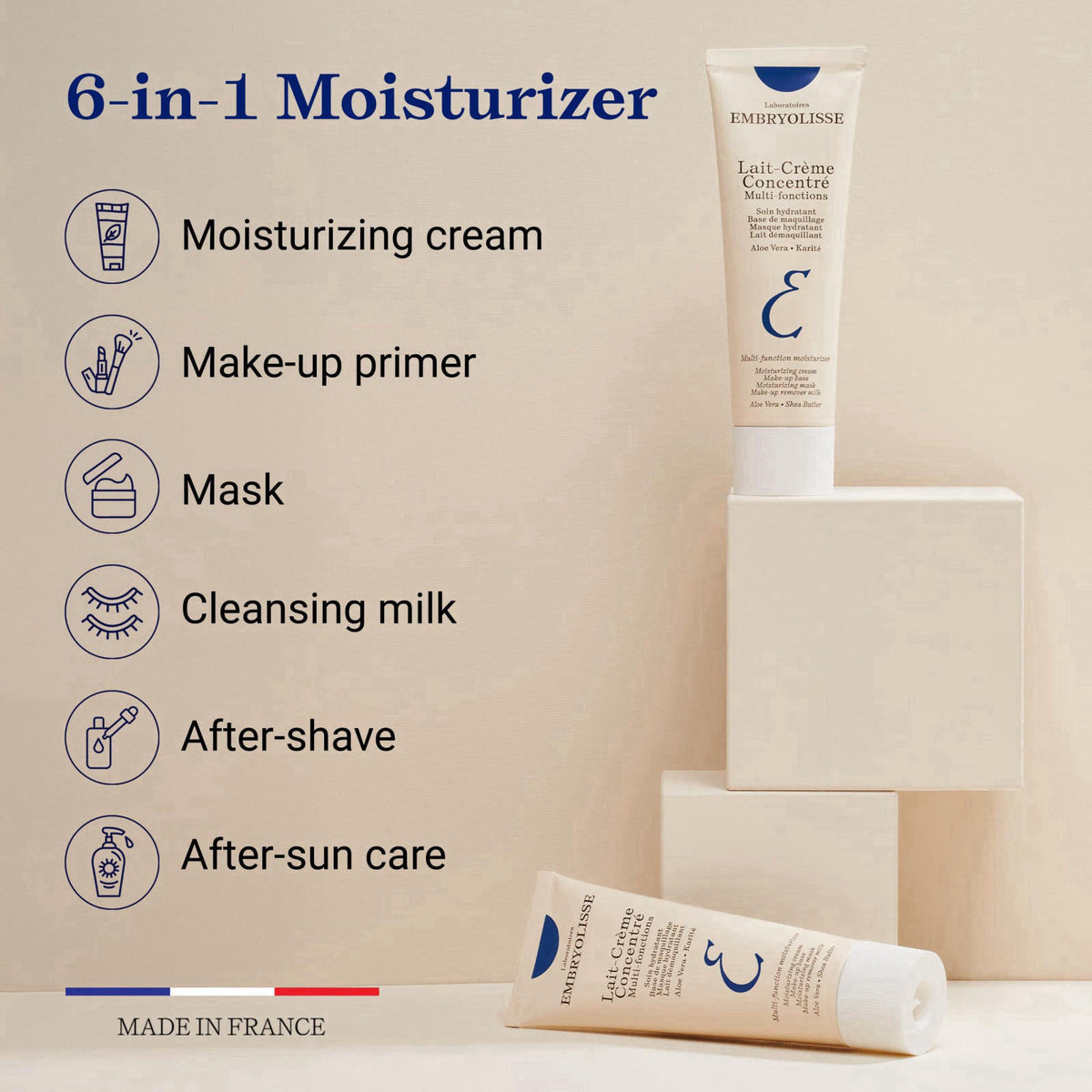 Embryolisse Lait-Crème Concentré Face Moisturizer and Makeup Primer, French Face Cream With Shea Butter & Aloe Vera – pa