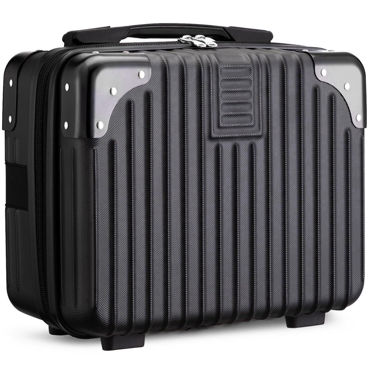 Noverlife 14in Portable Hard Shell Cosmetic Travel Case with Elastic Strap – product photo (Train Cases)