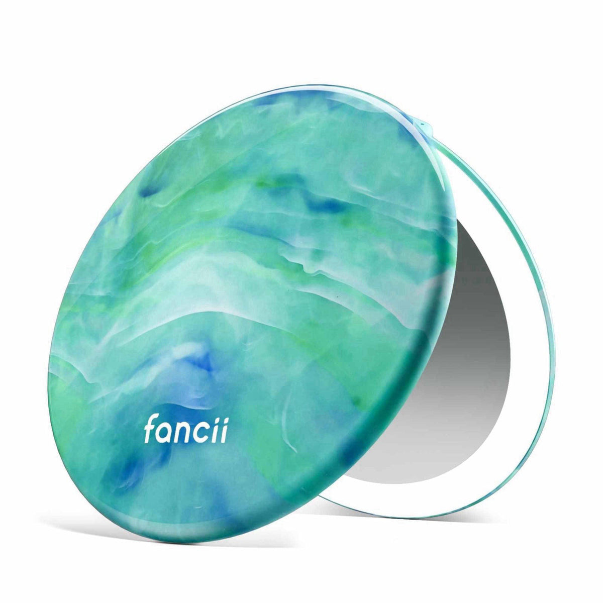 Fancii Taylor LED Lighted Travel Makeup Mirror, Rechargeable, 10x /1x Magnifying, Tru-Glow Lighting System, XL Large 5” 