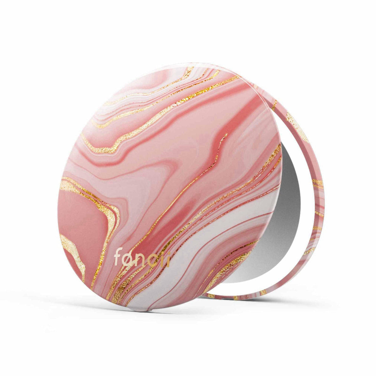 Fancii Mini Taylor Compact Magnifying Mirror with LED Light, 10x/1x, Rechargeable, 3 Light Settings, Dimmable - Small Li