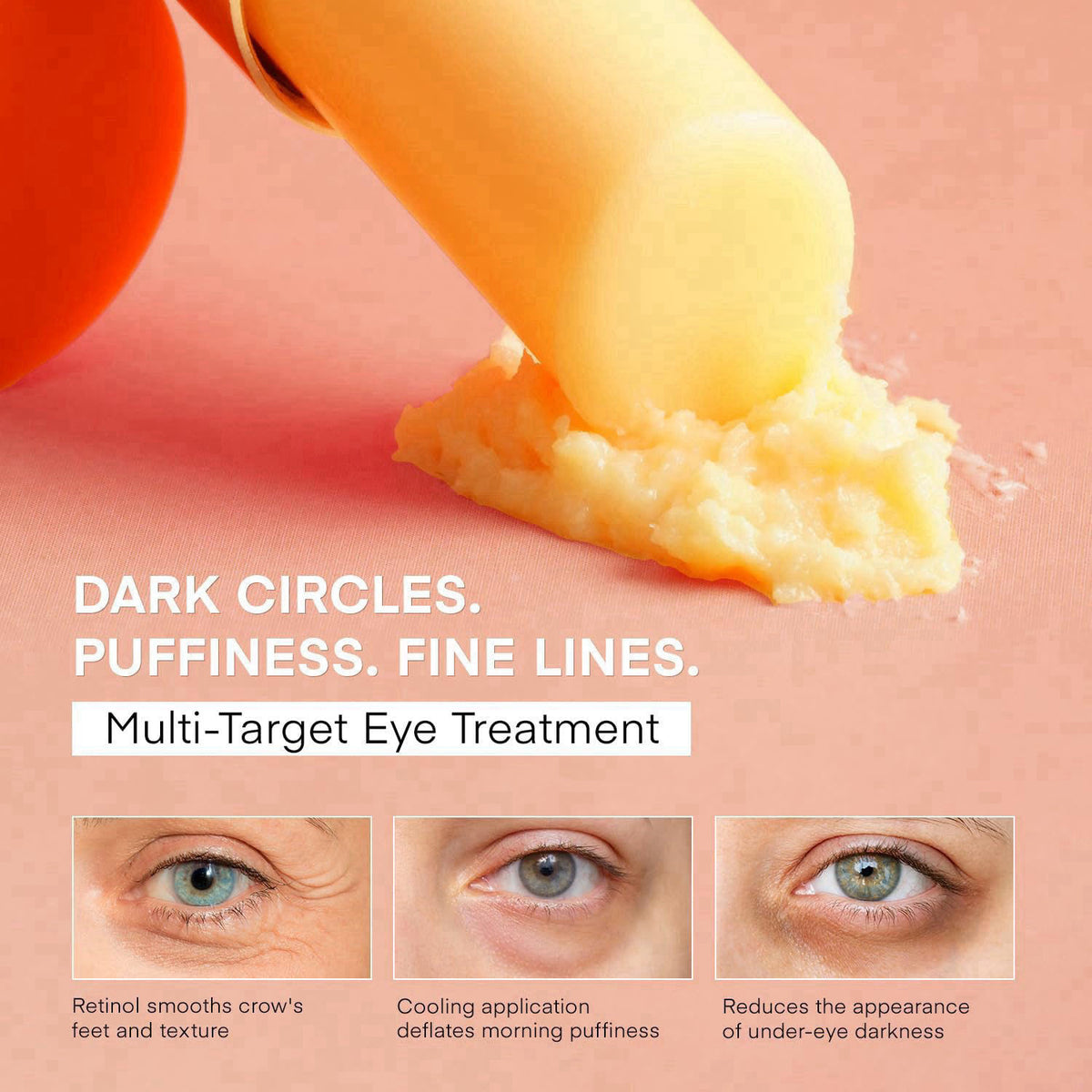 VELAMO ADVANCED Retinol Eye Stick: Renewing & Firming Under Eye Balm for Dark Circles, Puffiness, Fine Lines & Wrinkles 