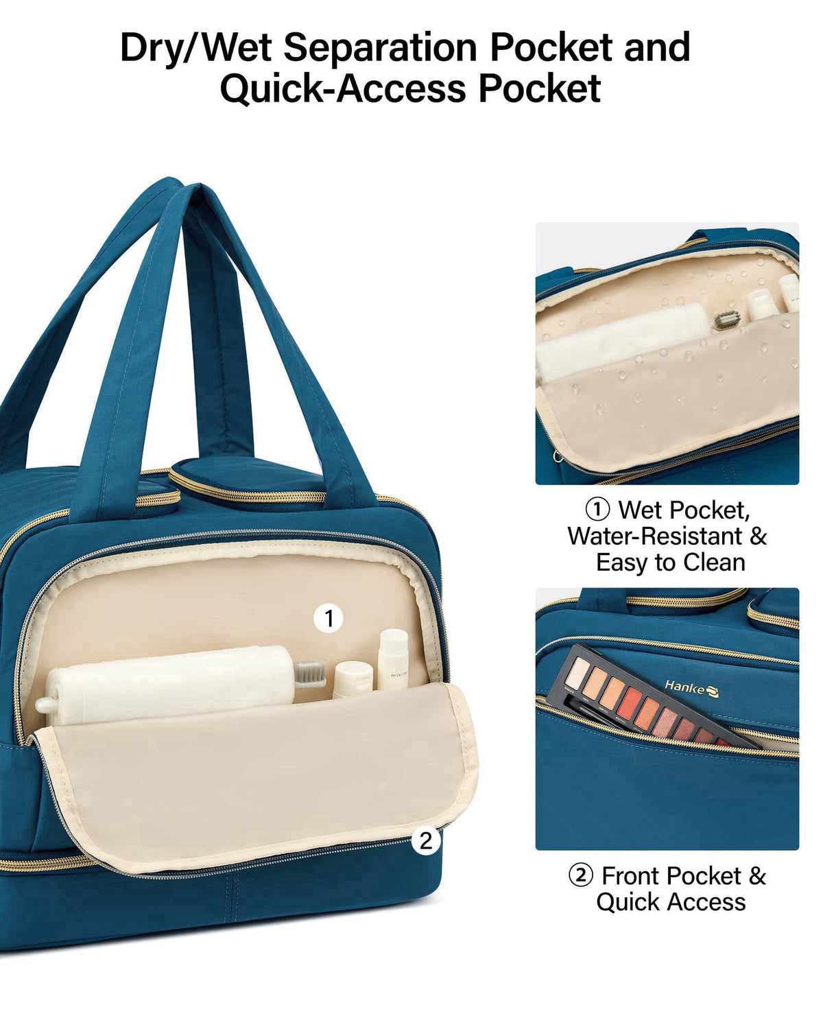 Hanke – Toiletry Bags on display