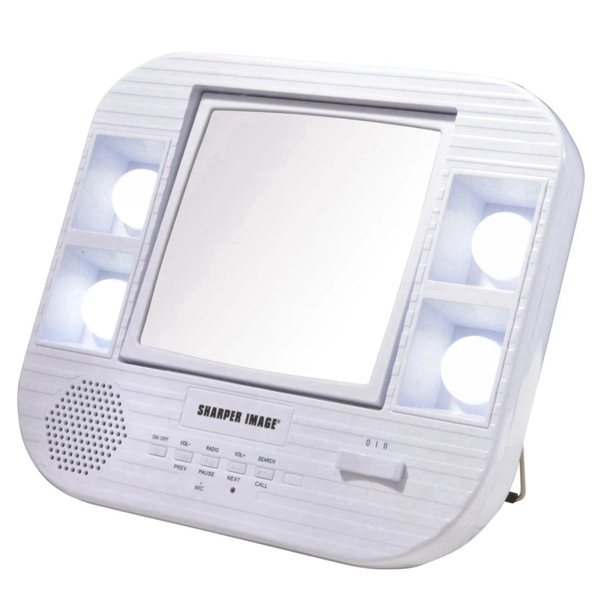 JERDON Lighted Makeup Mirror with 5X Magnification - White - J1025 – product photo (Makeup Mirrors)