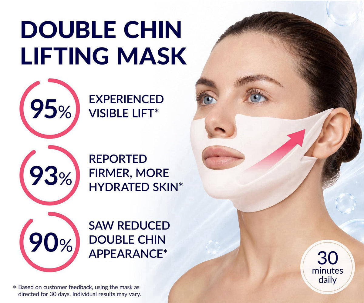 Stylia MaxiLift V-Line Lifting Collagen Face Mask - Double Chin Strap - Jawline Shaper & Face Tightener - Neck Firming a