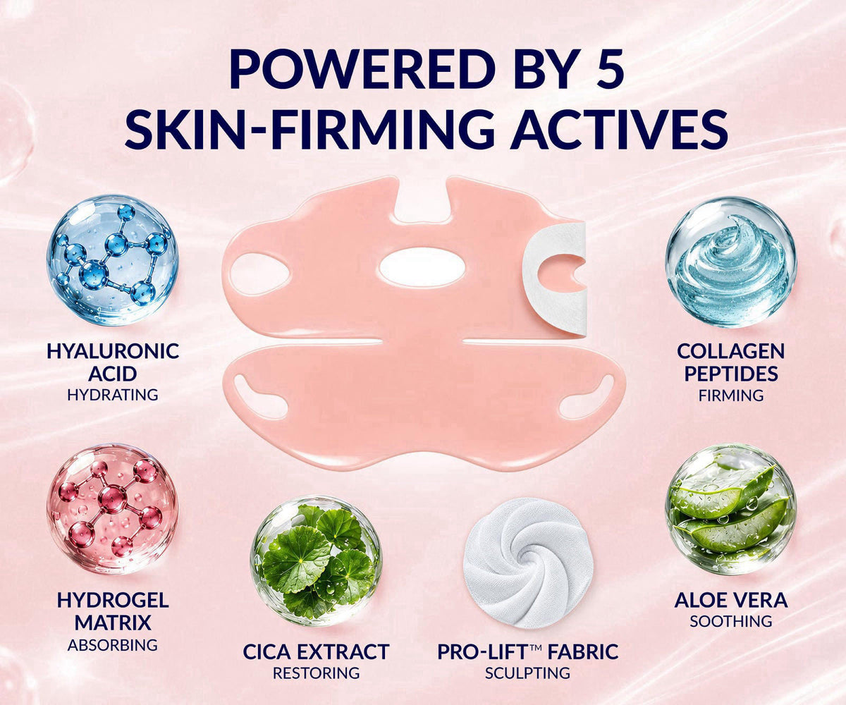 Stylia MaxiLift V-Line Lifting Collagen Face Mask - Double Chin Strap - Jawline Shaper & Face Tightener - Neck Firming a