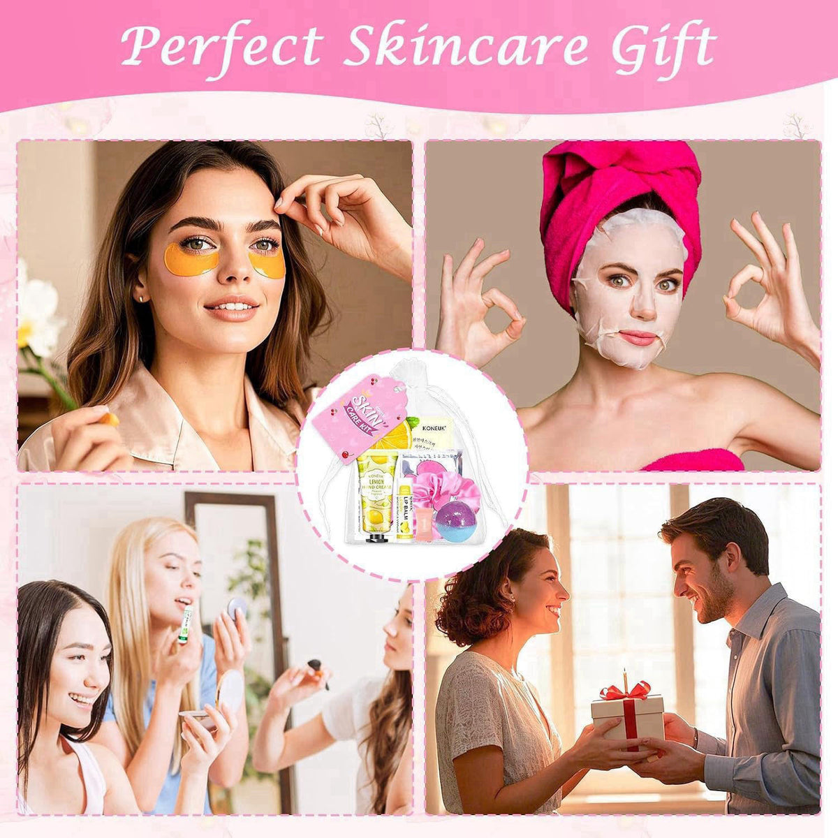 KONEUK 120 PCS Spa Party Supplies for Women, Spa Birthday Sleepover Party Supplies – alternate angle