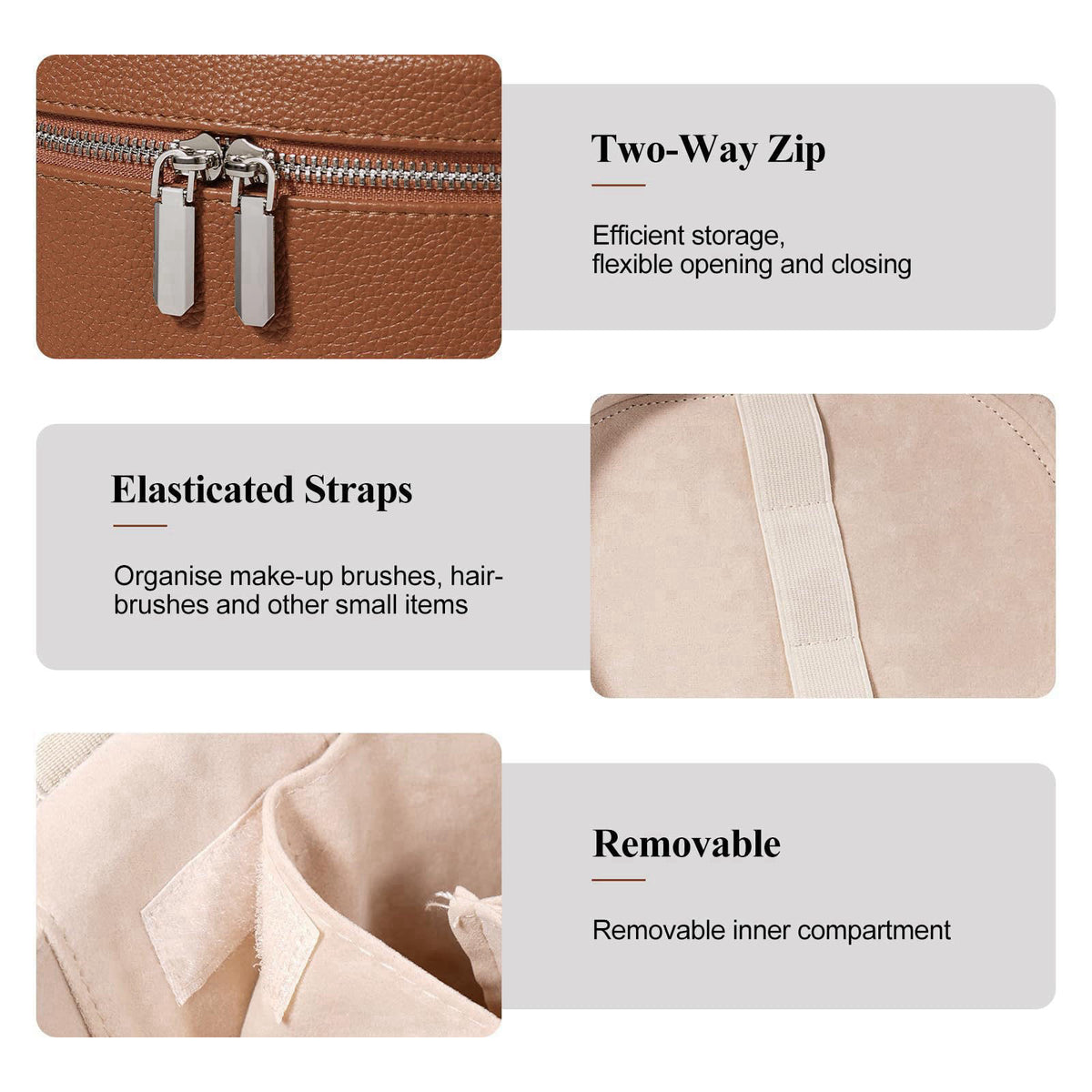 honitty Makeup Bag, Travel Make up Case with Compartments and Handle, Portable Cosmetic Organizer Bags,Toiletry Bag for 