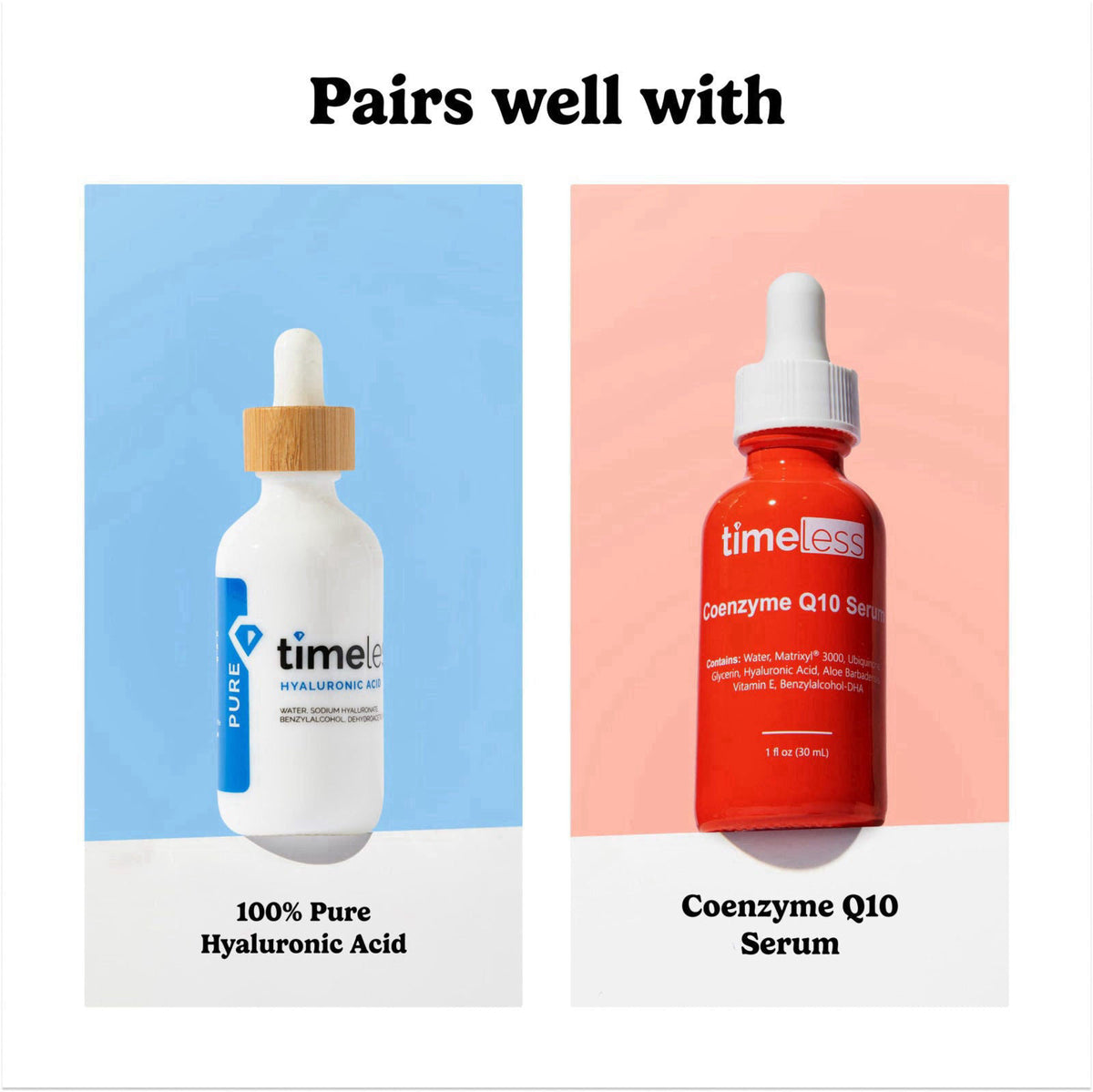 Timeless Skin Care – Serums on display