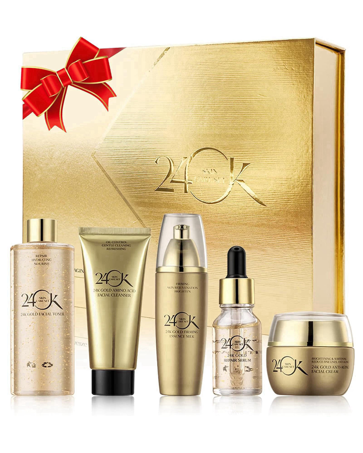 LYSdefeu Skin Care Toiletry Kit, 24K Gold Skin Care Set for Women, Skincare Product – product photo (Sets &amp; Kits)