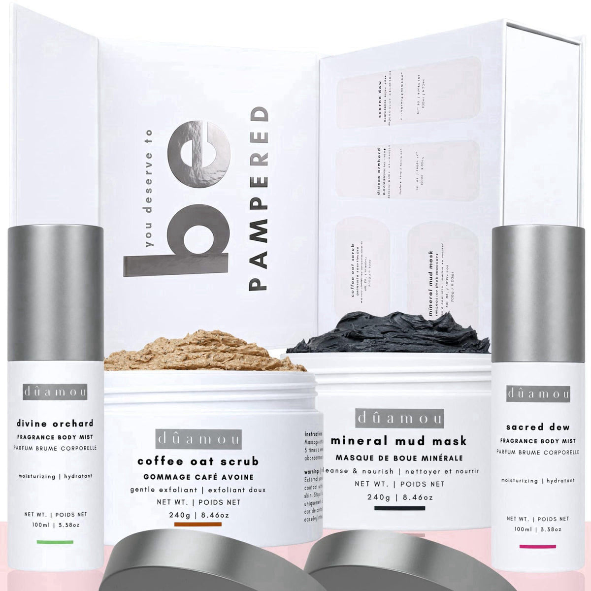 d&ucirc;amou Luxury Spa Gift Set For Women - Dûamou IV01 Rejuvenating Pampering Self-care Skincare Set | Premium Gift Bo