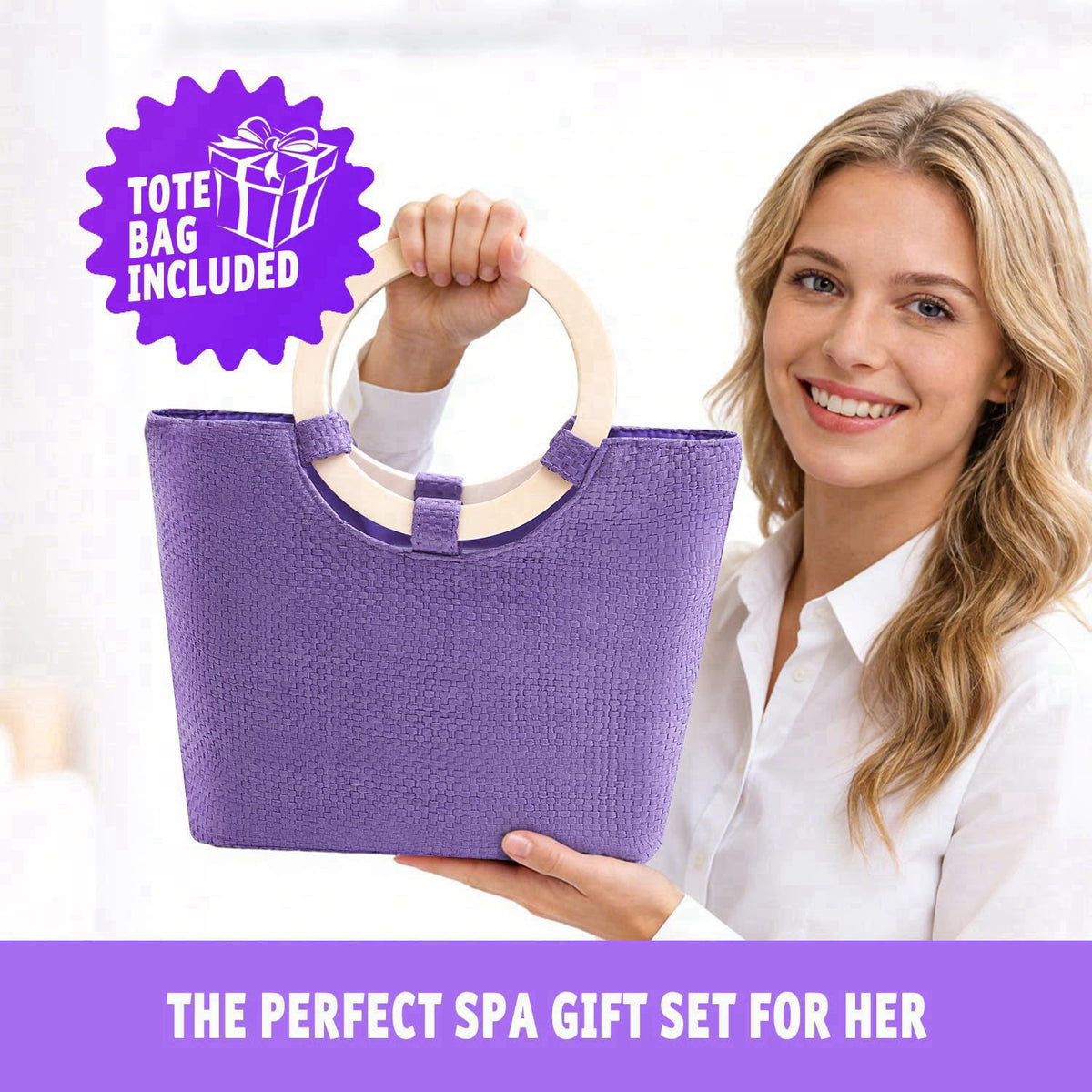 Spa Luxetique Bath Sets for Women Gifts - 10 Pcs Lavender Spa Kit, Self Care Kit for Her, Birthday, Anniversary, Holiday