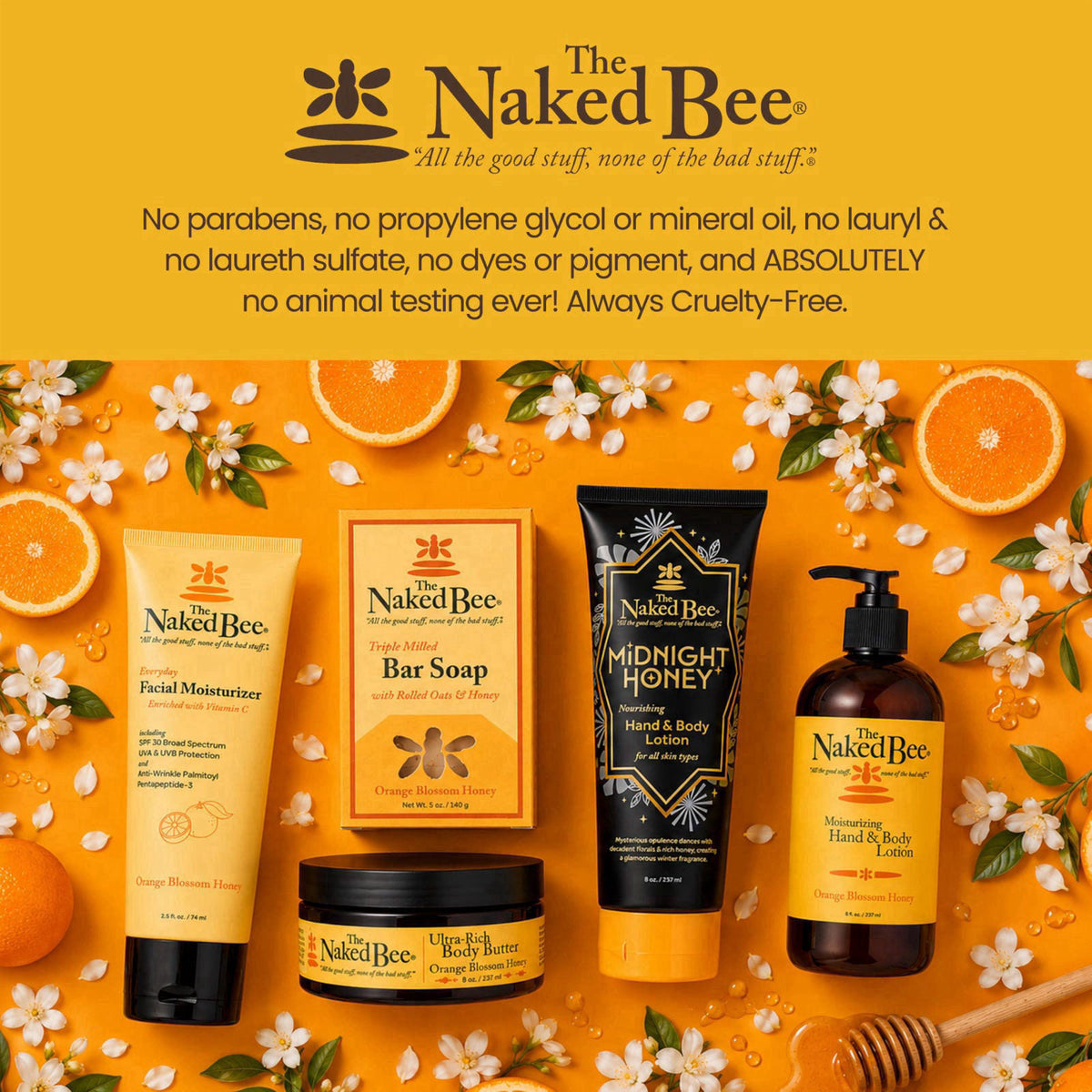 The Naked Bee Contemporary Vanilla, Rose & Honey Gift Collection – full view