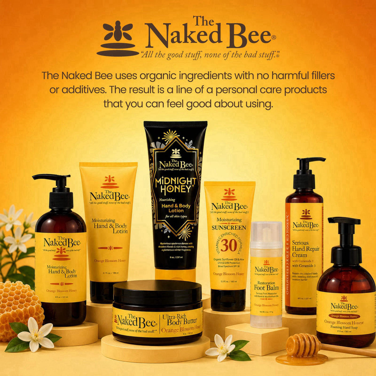 The Naked Bee Contemporary Vanilla, Rose & Honey Gift Collection – alternate angle