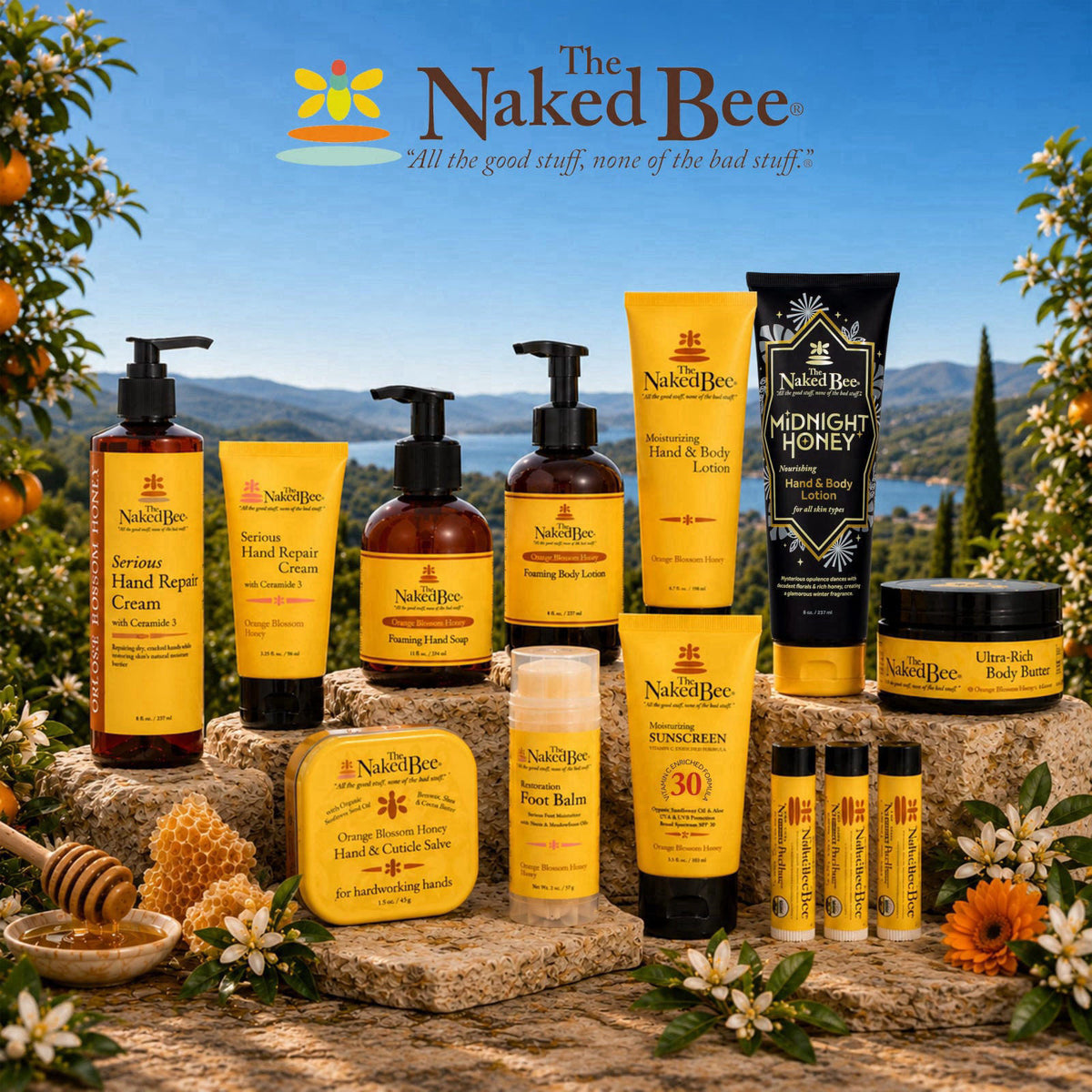 The Naked Bee – Gift Sets on display