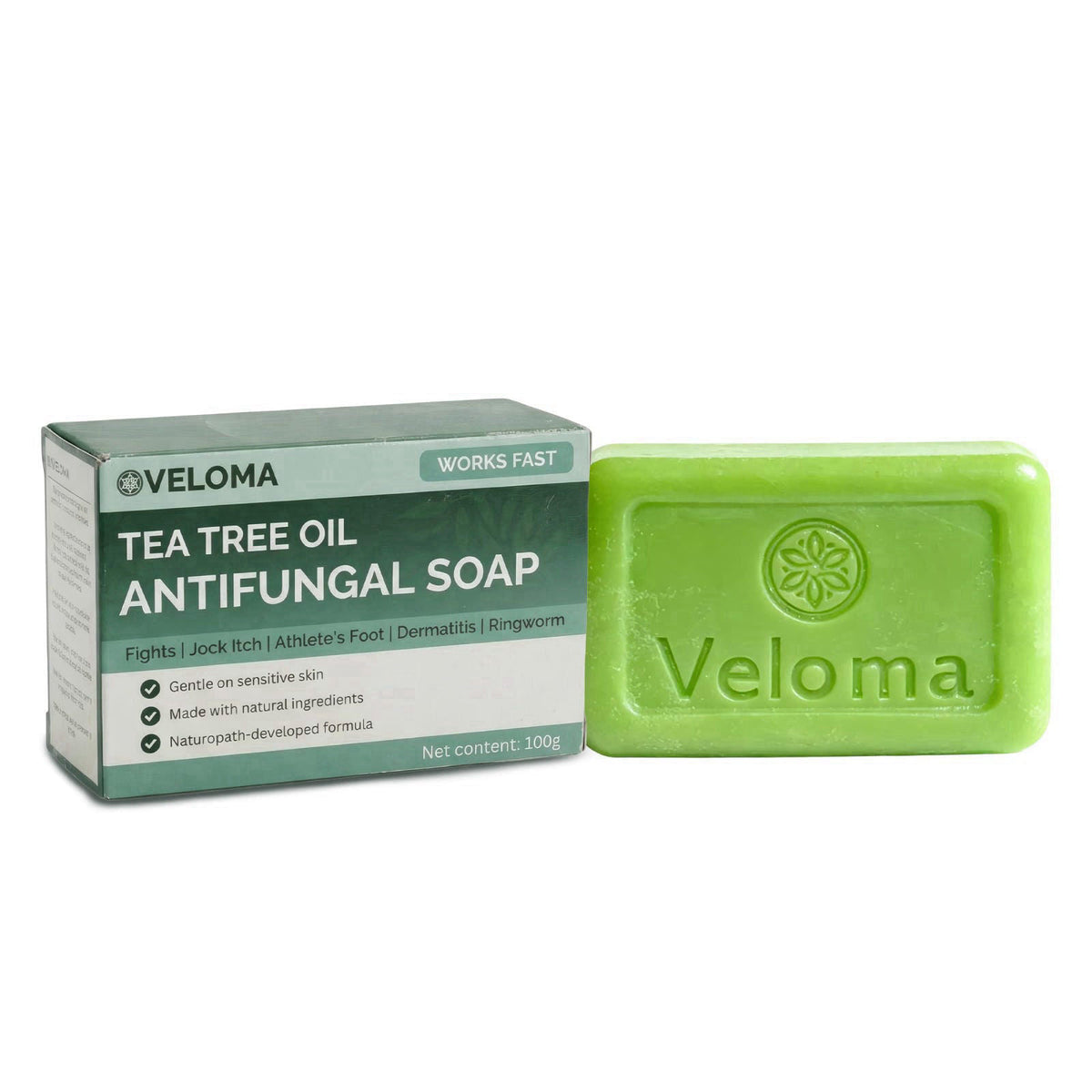 Veloma Tea Tree Oil Antifungal Soap Bar for Men and Women, Foot & Body Soap – product photo (Soaps)