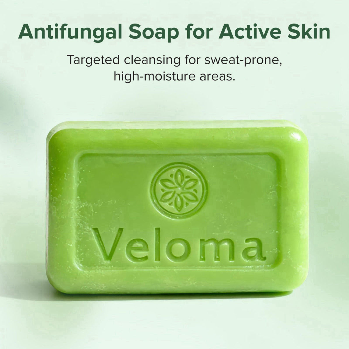 Veloma Tea Tree Oil Antifungal Soap Bar for Men and Women, Foot & Body Soap – close-up detail