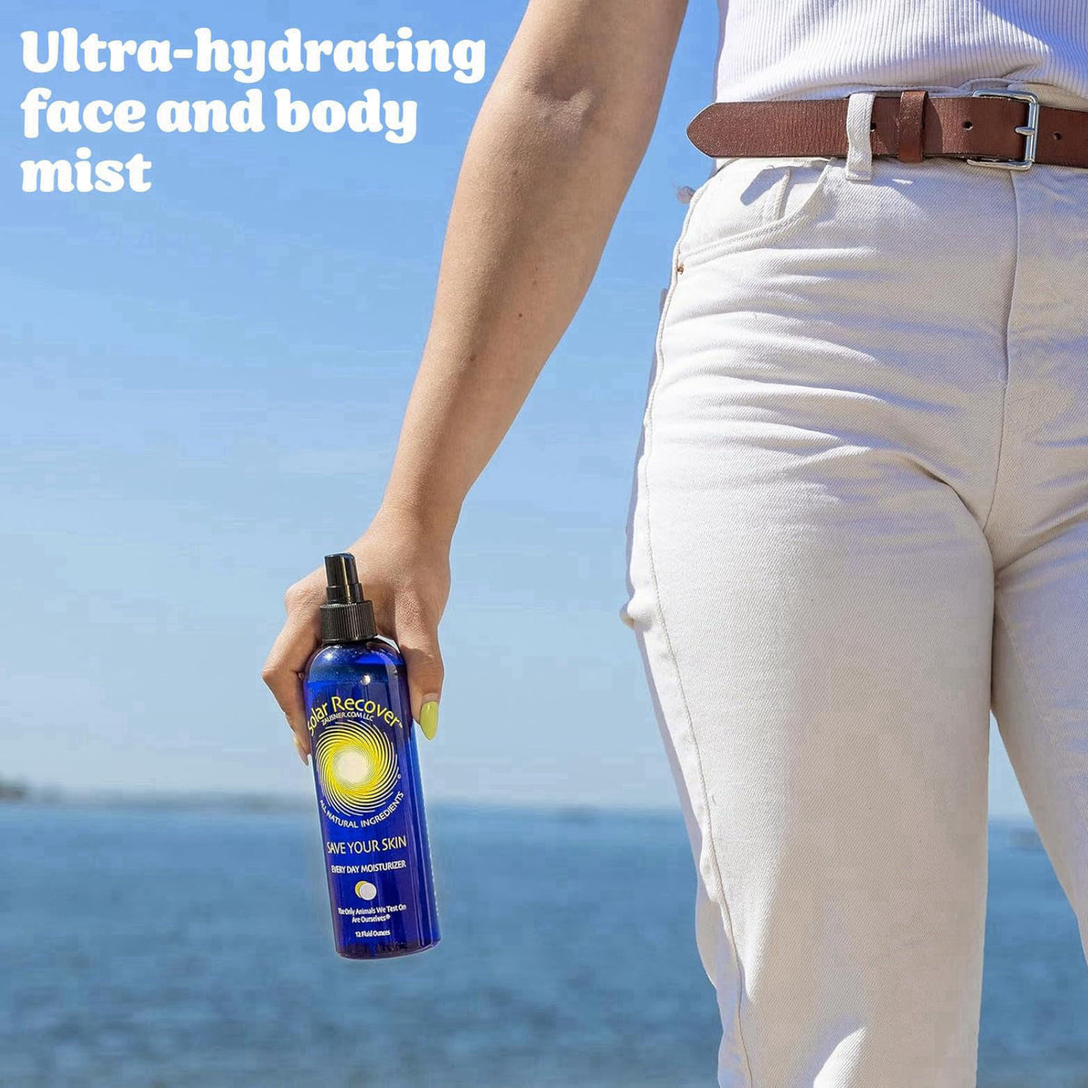 Solar Recover After Sun Moisturizing Spray (12 Ounce) - Hydrating Facial and Body Mist - 2460 Sprays of Sunburn Relief W