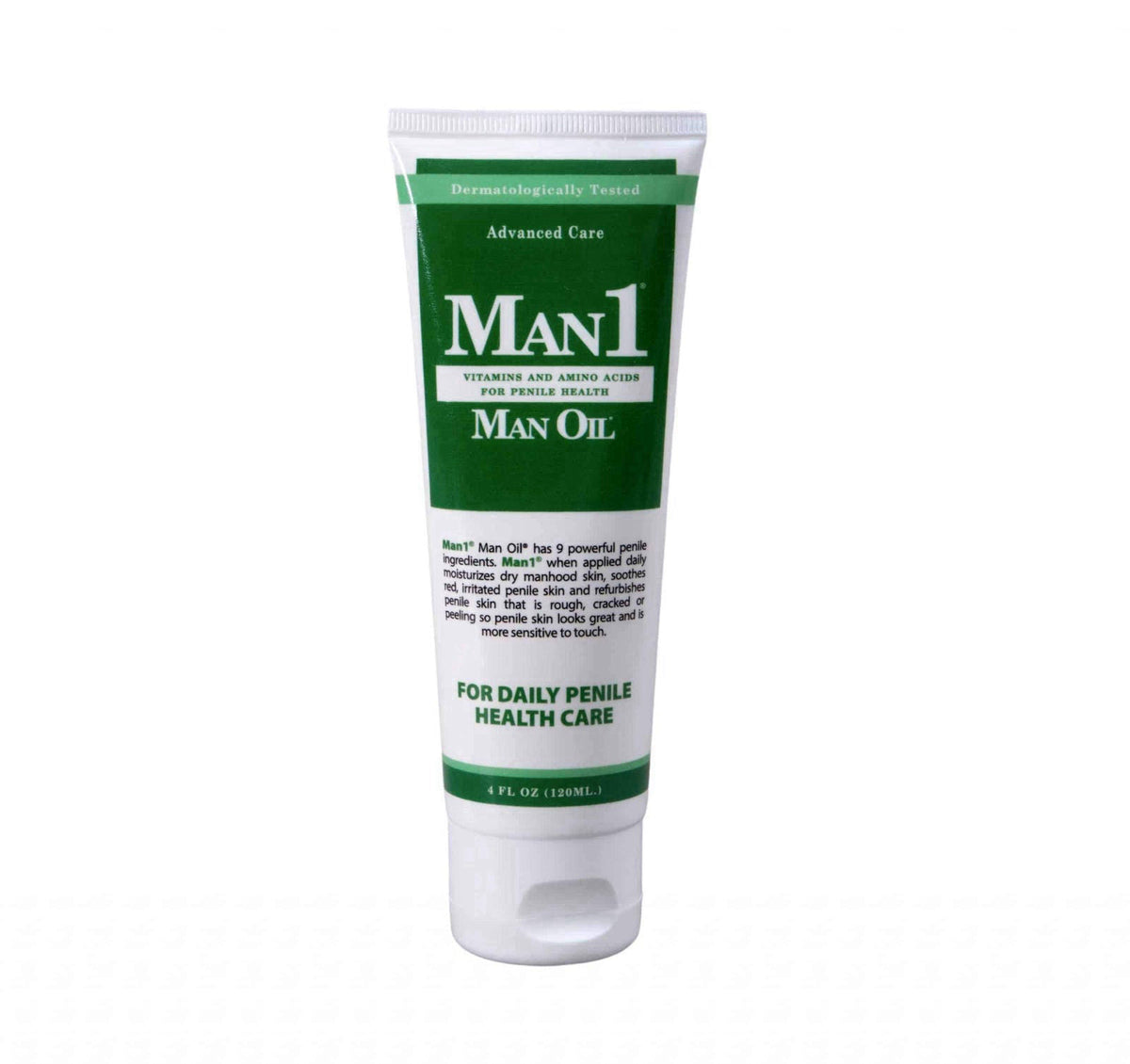 Man1 Man Oil Penile Health Cream - Advanced Care, treat dry, red, cracked, discolored, irritated or peeling male skin – 
