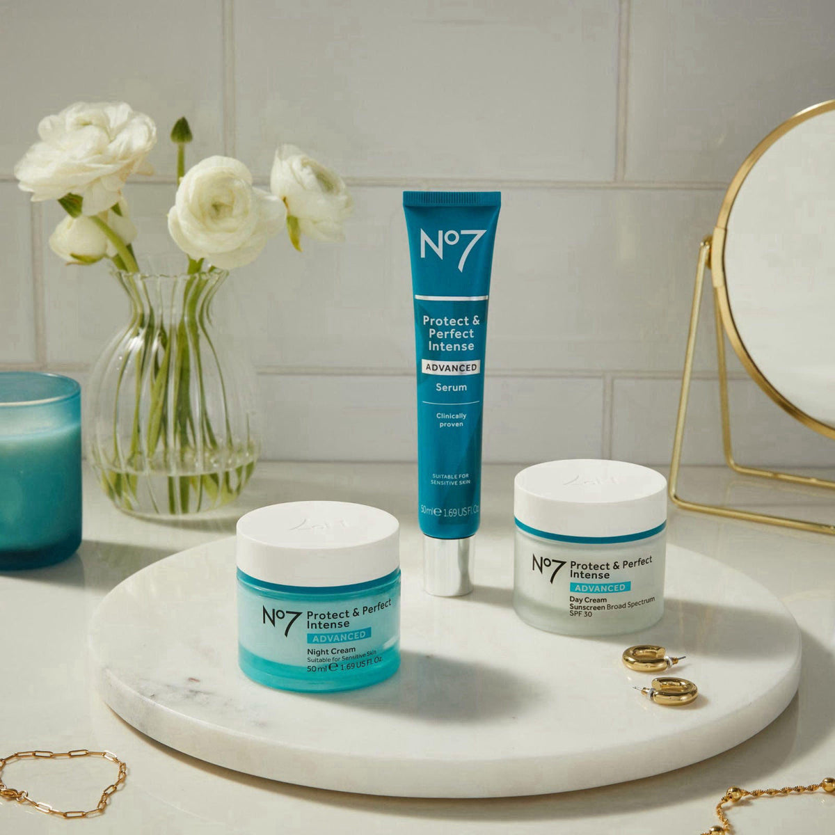 No7 – Serums on display