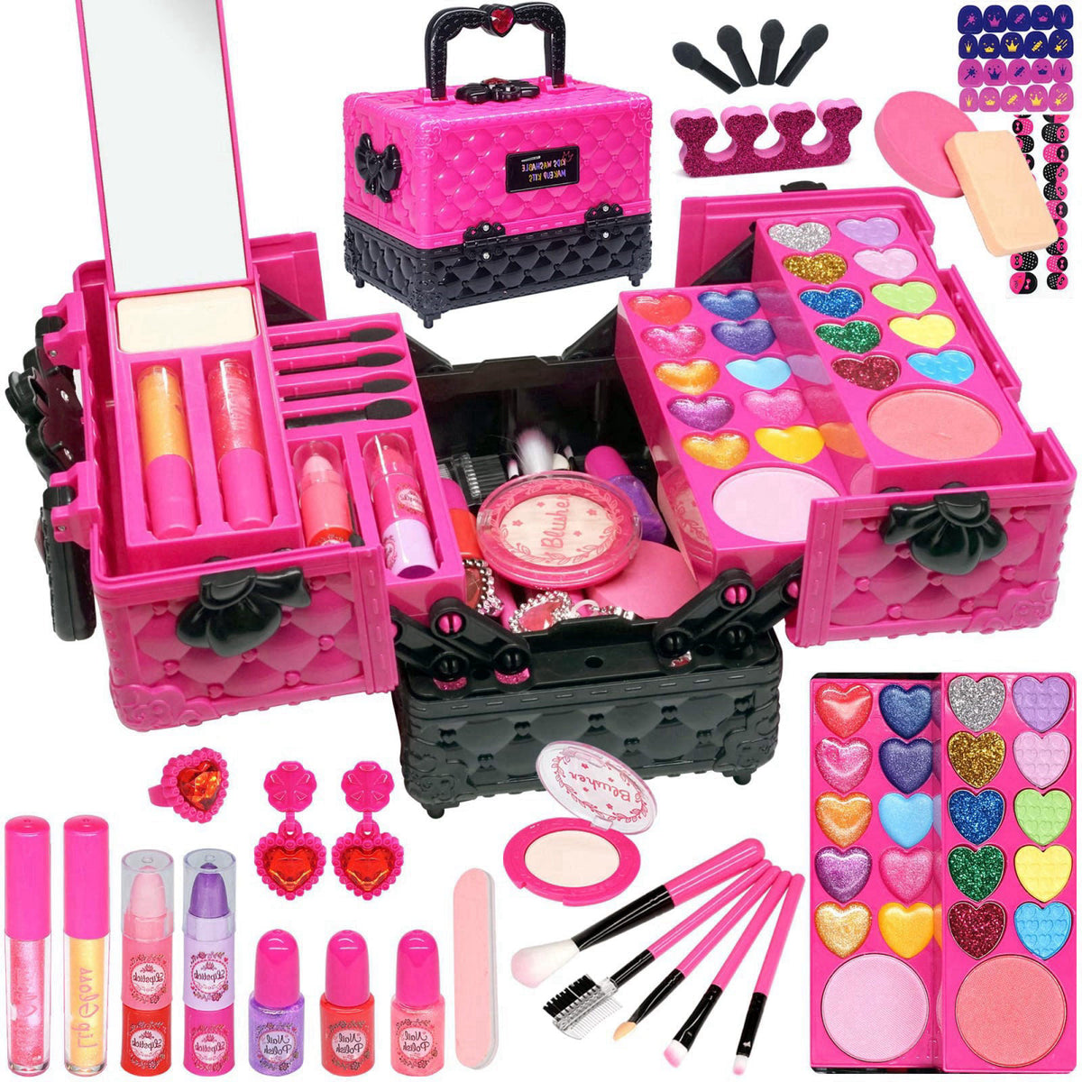 Amerrly 52 PCS Kids Makeup Kit, Safe and Washable Makeup for Kids Princess Toys – product photo (Makeup)