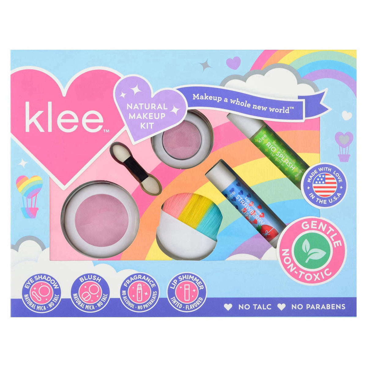 Klee Naturals Mineral Makeup Kit. Gentle and Non-Toxic. Kid-Friendly. Made in USA. (After the Rain) – product photo (Mak