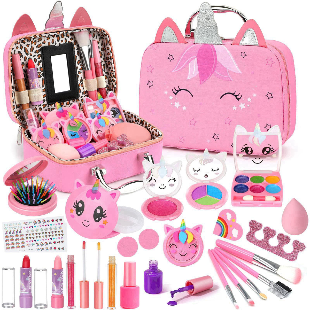 Heaning Real Kids Makeup Girl Toys - Safe / Non-Toxic / Washable