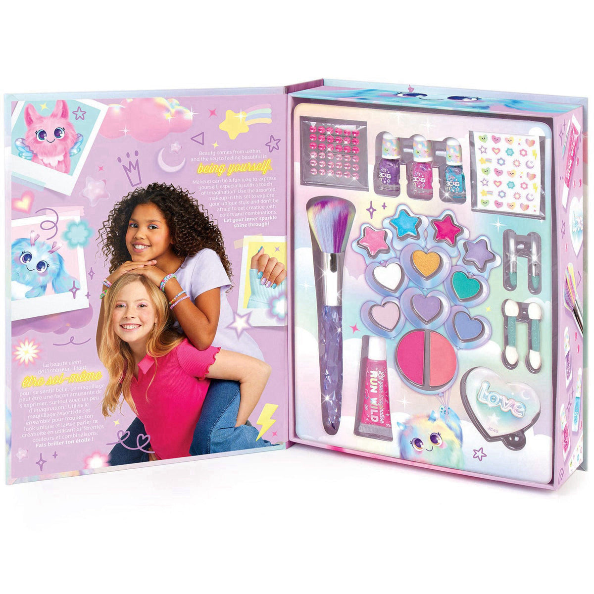 Make It Real 3C4G: Imagination Land Cosmetic Set - 25pc Complete Beauty Set, Blush, Eyeshadow, Lip Gloss, Nail Polish, T