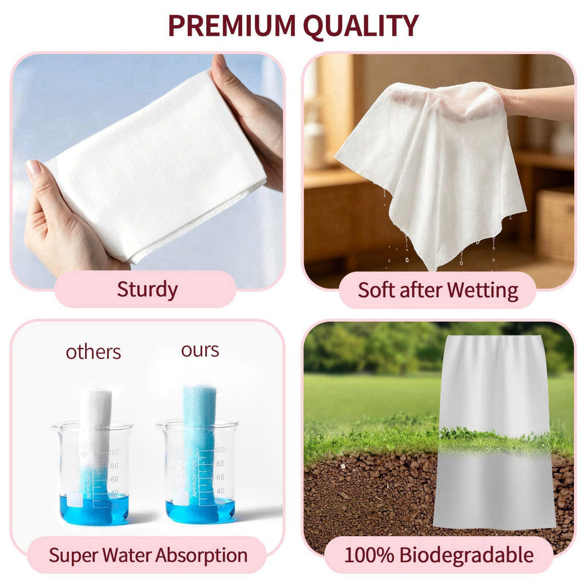 Deluwire Disposable Face Towels for All Skin, 800 Count (Pack of 10) – alternate angle